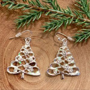 NEW!!! Christmas Tree Rhinestone Earrings